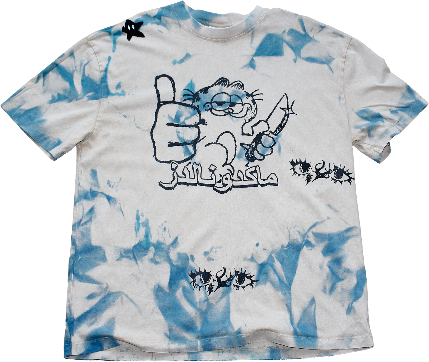 garfield with ema print 1/1 and sewn star